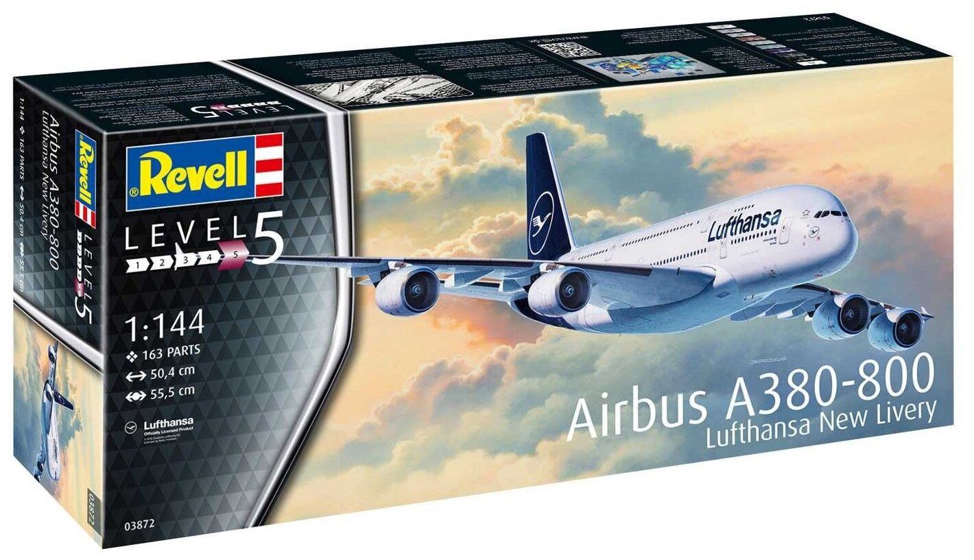 Сборная модель Revell Airbus A380-800 Lufthansa New Livery (03872) 1:144  купить в Москве, СПб, Новосибирске по низкой цене