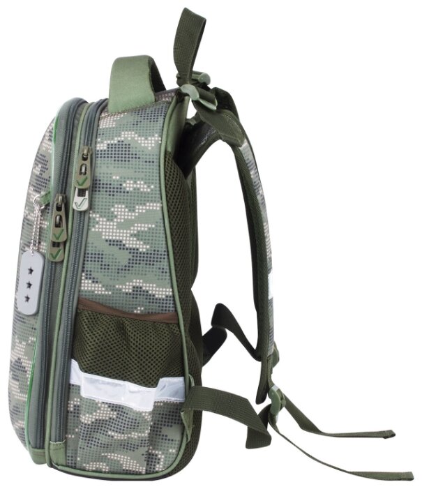 BRAUBERG Ранец Premium Army (228783), зеленый