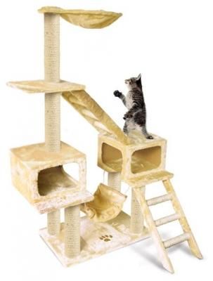 Игровой комплекс для кошек Triol NT3062, бежевый, 126*82*151 см