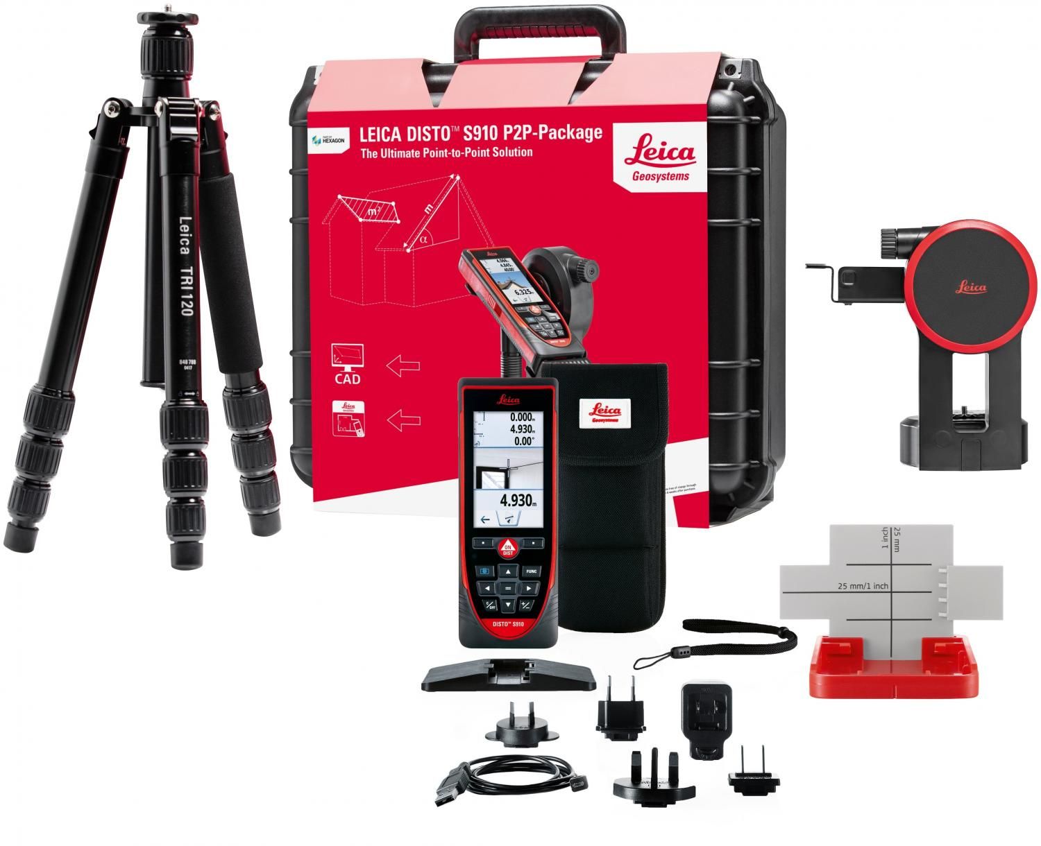 Лазерный дальномер Leica Geosystems DISTO S910 P2P Pack 300 м купить в  Москве, СПб, Новосибирске по низкой цене