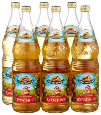 Газированный напиток Черноголовка Буратино, 1 л, 6 шт.