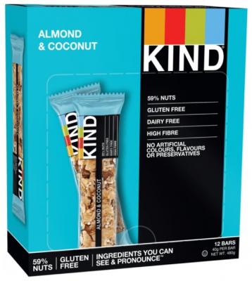 Ореховый батончик Be-Kind Almond & Coconut, 12 шт