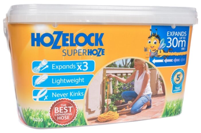 Комплект для полива HOZELOCK Superhoze 30 метров (8230) желтый Комплект для полива HOZELOCK Superhoze 30 метров (8230) желтый