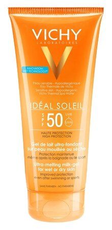 Vichy Capital Ideal Soleil тающая эмульсия с технологией нанесения на влажную кожу SPF 50 200 мл