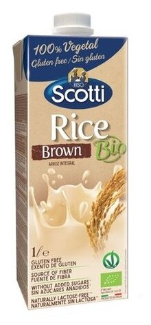 Рисовый напиток Riso Scotti Rice Brown 1 л, 10 шт.