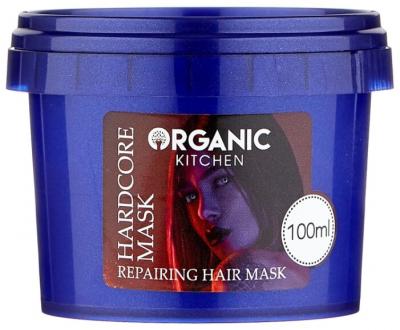 Organic Shop Bloggers Kitchen Маска-уход для поврежденных волос Восстанавливающая "Hardcore Mask", 100 мл