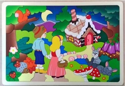 Деревянная игрушка Крона Мозаика-вкладыш Сказочный лес (92 детали)