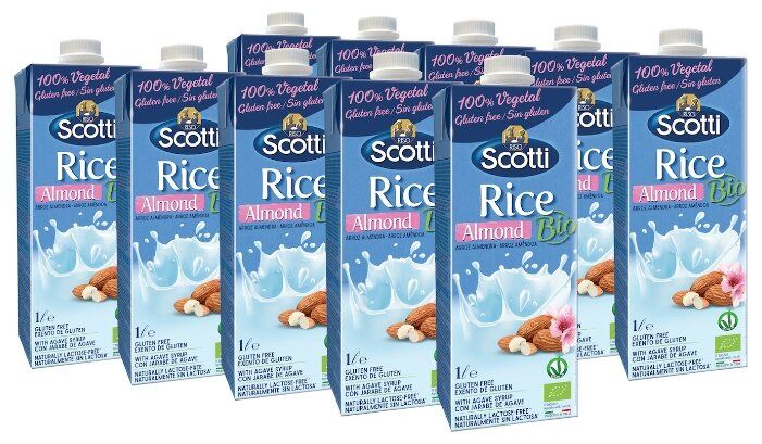 Рисовый напиток Riso Scotti Rice с миндалем 2.2%, 1 л, 10 шт.