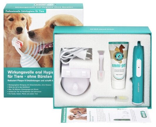 Комплект Emmi-pet для чистки зубов для животных Комплект Emmi-pet для чистки зубов для животных