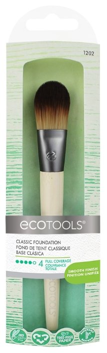 Кисть Ecotools Foundation Brush коричневый/серый Кисть Ecotools Foundation Brush коричневый/серый