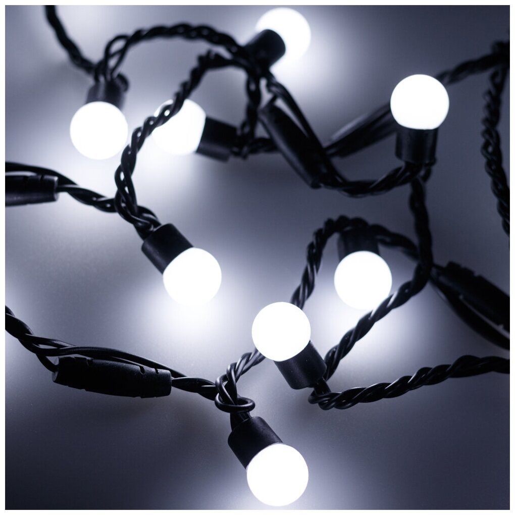 Светодиодная гирлянда ARD-BALL-CLASSIC-D17.5-20000-BLACK-200LED WHITE (230V, 14W) (Ardecoled, IP65) Светодиодная гирлянда ARD-BALL-CLASSIC-D17.5-20000-BLACK-200LED WHITE (230V, 14W) (Ardecoled, IP65)