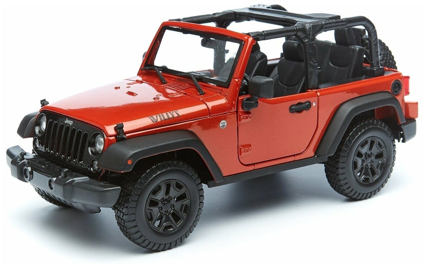 Характеристики Maisto Машинка Jeep Wrangler Rubicon 2014, 1:18 оранжевый -  Интернет-магазин WADOO.RU