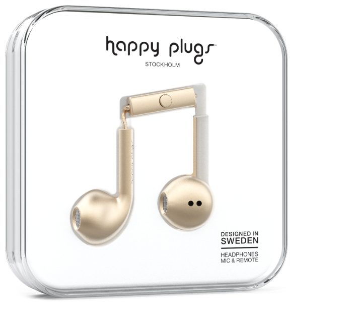 Наушники Happy Plugs Earbud Plus matte gold Наушники Happy Plugs Earbud Plus matte gold