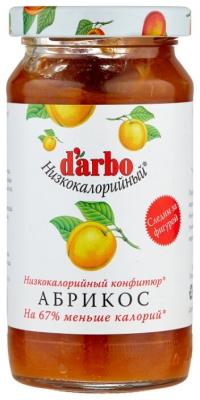 Конфитюр d'arbo Низкокалорийный Абрикос, без сахара, банка 220 г