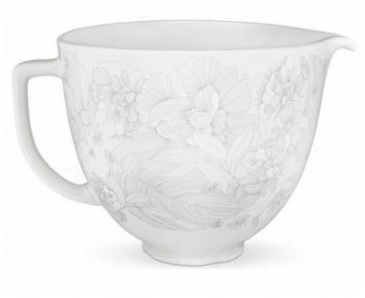 Чаша керамическая 4.7 л KitchenAid, цветочный шепот, 5KSM2CB5PWF