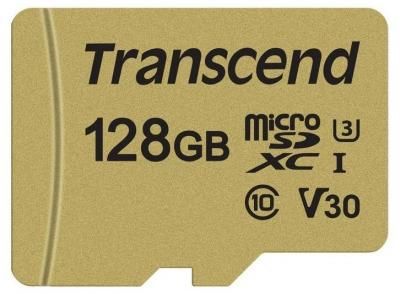Карта памяти 128 ГБ micro SDXC Transcend TS128GUSD500S Class 10 UHS-I 1 шт.