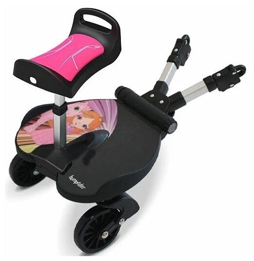 Bumprider Подножка Seat+ с сиденьем для второго ребенка Princess pink Bumprider Подножка Seat+ с сиденьем для второго ребенка Princess pink