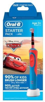 Детская аккумуляторная электрическая зубная щетка "Oral- B Kids Stages Power. Тачки. Starter Pack
