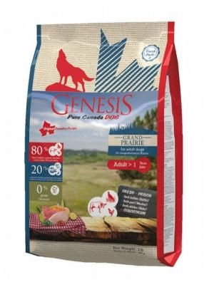 Корм для собак Genesis (0.907 кг) Grand Prairie Adult с курицей, буйволом и перепелкой