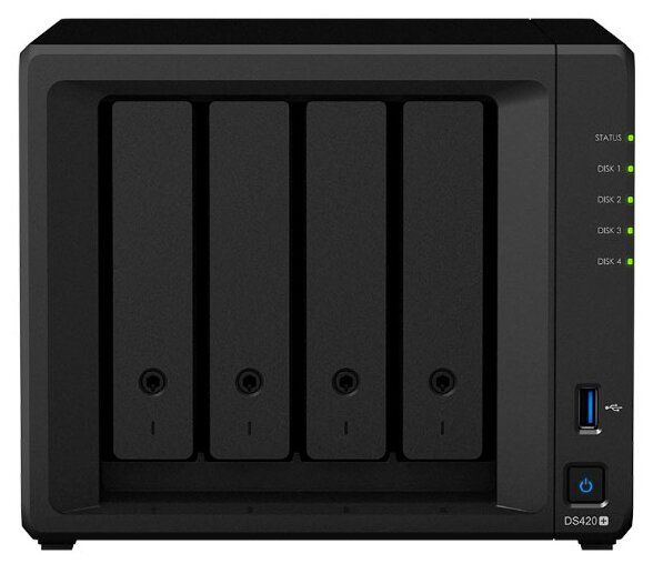 Сетевое хранилище Synology DS420+ черный