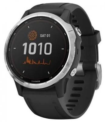 Умные часы Garmin Fenix 6S Solar, серебристый/черный
