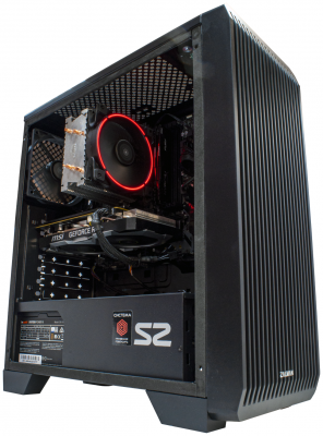 Игровой компьютер SISTEMA Штурмовик (@Play-1.2H1-m-W10P) Midi-Tower/AMD Ryzen 5 2600/16 ГБ/240 ГБ SSD+1 ТБ HDD/NVIDIA GeForce RTX 2060/Windows 10 Pro, черный