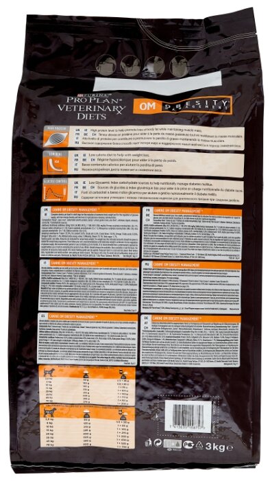 Сухой корм для собак Pro Plan Veterinary Diets Obesity Management при сахарном диабете, при избыточном весе 3 кг Сухой корм для собак Pro Plan Veterinary Diets Obesity Management при сахарном диабете, при избыточном весе 3 кг
