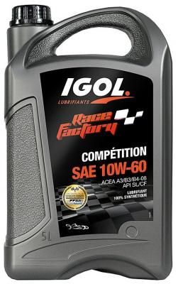 Синтетическое моторное масло IGOL Race Factory Competition 10W-60, 5 л