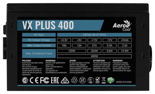 Блок питания AeroCool VX Plus 400W Блок питания AeroCool VX Plus 400W