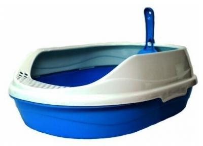 Туалет-лоток для кошек Homecat 65112/65113/65114 52х38х17 см голубой 1 шт.