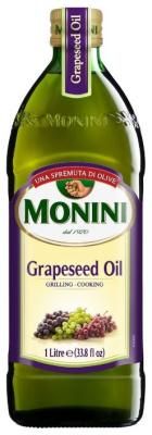 Monini Масло виноградных косточек Grapeseed, стеклянная бутылка 1 л