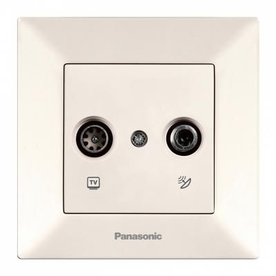 Розетка телевизионная Panasonic Arkedia WMTC04662BG-RU скрыт. IP20 бежевый упак.1шт