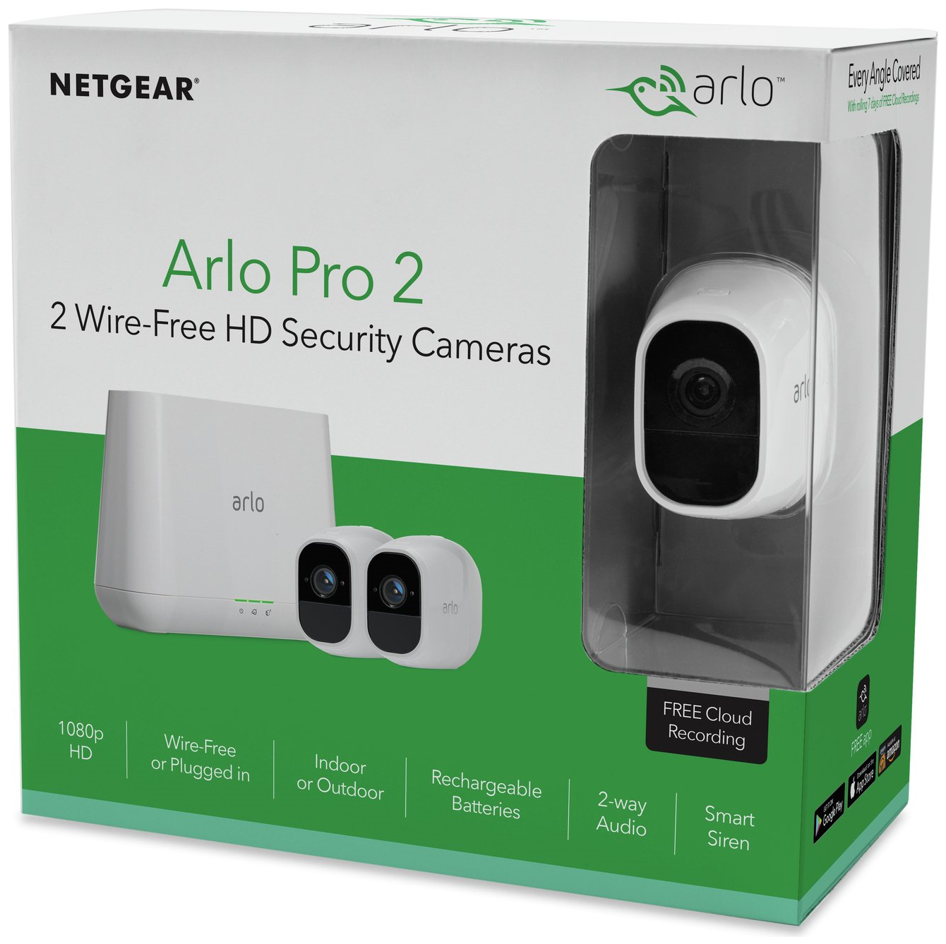 Комплект видеонаблюдения Arlo Pro 2 Smart Security System 2 камеры купить в  Москве, СПб, Новосибирске по низкой цене