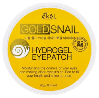 Ekel Гидрогелевые патчи для кожи вокруг глаз Gold Snail Hydrogel Eyepatch 90 г (60 шт.)