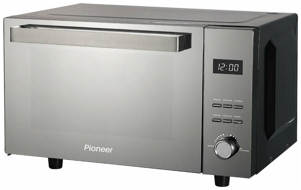 Микроволновая печь Pioneer MW360S 23 л с авторазмораживанием, грилем,  таймером и часами, 5 уровней мощности, 800 Вт купить в Москве, СПб,  Новосибирске по низкой цене