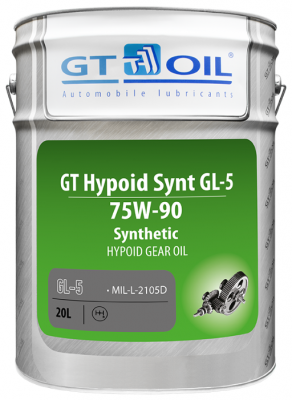 Трансмиссионное масло GT OIL HYPOID GL-5 75W-90 20 л