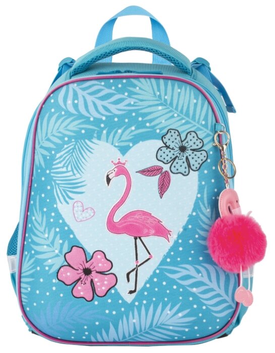 BRAUBERG Ранец Premium Flamingo (228785), голубой