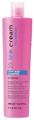 INEBRYA шампунь Ice Cream No-Yellow Light Blue для светлых, белых или седых волос 300 мл