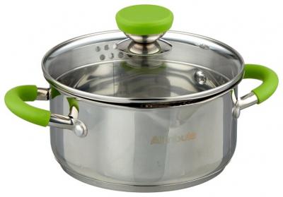Кастрюля Attribute Lime 2 л, серебристый/зеленый