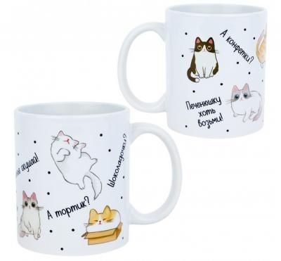 Kawaii Factory Кружка Мысли и котики