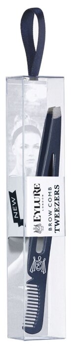 Пинцет Eylure для бровей с расческой Brow Comb синий Пинцет Eylure для бровей с расческой Brow Comb синий