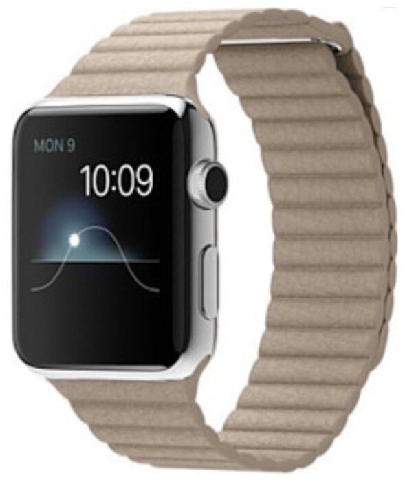 Karmaso Ремешок для Apple Watch 42 мм кожаный бежевый Karmaso Ремешок для Apple Watch 42 мм кожаный бежевый