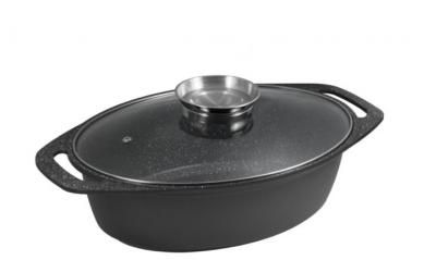Сотейник CS-Kochsysteme Marburg 32x24 см с крышкой, черный