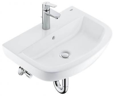 Раковина 60см со смесителем Grohe Euro Ceramic 39644000 альпин-белый