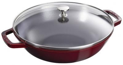 Сковорода-вок Staub 1312906/1312987, 30 см, с крышкой, гранатовый