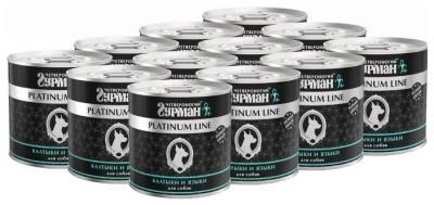 Влажный корм для собак Четвероногий Гурман Platinum line Калтыки и языки беззерновой, говядина 12 шт. х 240 г