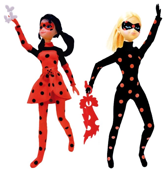 Набор кукол Bandai LadyBug & Cat Noir Леди Баг и АнтиБаг, 26 см, 39812