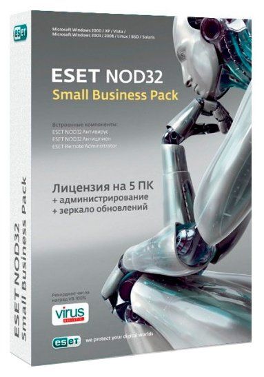 Антивирус ESET NOD32 Small Business Pack (5 ПК, 1 год) только лицензия