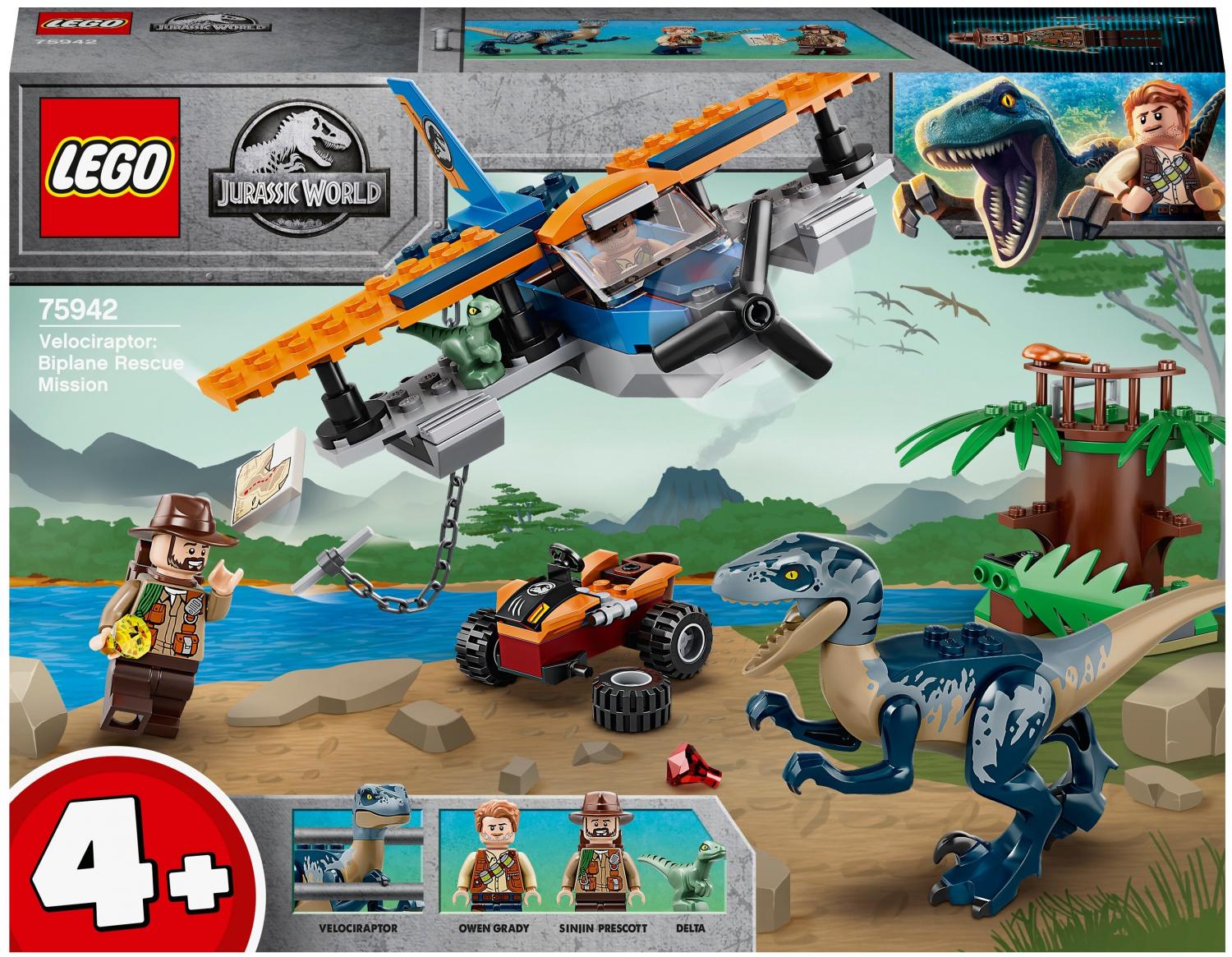 Конструктор LEGO LEGO Jurassic World 75942 Велоцираптор: спасение на  биплане купить в Москве, СПб, Новосибирске по низкой цене