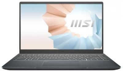 Ноутбук MSI Modern 14 B11SBU-613RU (Intel Core i5 1155G7 2500MHz/14"/1920x1080/16GB/512GB SSD/NVIDIA GeForce MX450 2GB/Windows 10 Home), 9S7-14D224-613, серый